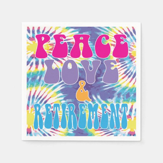 Spaß für Liebe und Ruhestand mit Gefärbte Krawatte Serviette (Vorderseite)