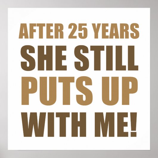 Spaß für Männer zum 25. Jahrestag Poster (Vorne)