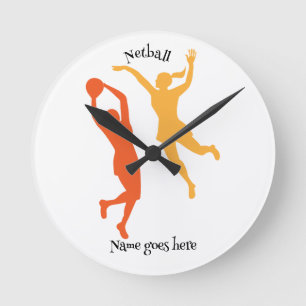 Spaß für Netballspieler. Personalisierbar. Uhr