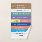 Spaß für personalisierte, sonnige Rentenvorschrift Badhandtuch Set (Handtuch)