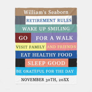 Spaß für personalisierte, sonnige Rentenvorschrift Fleecedecke