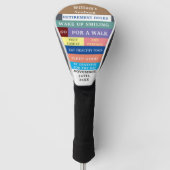 Spaß für personalisierte, sonnige Rentenvorschrift Golf Headcover (Vorderseite)