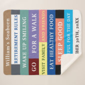 Spaß für personalisierte, sonnige Rentenvorschrift Sherpadecke (Vorderseite (Horizontal))