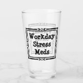 Spaß für Stress am Arbeitsplatz Glas (Rückseite)