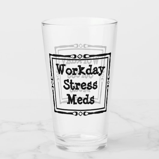 Spaß für Stress am Arbeitsplatz Glas (Rückseite)