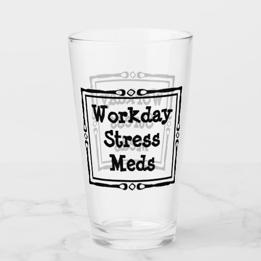 Spaß für Stress am Arbeitsplatz Glas (Vorderseite)