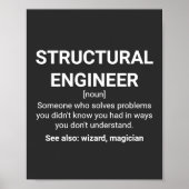 Spaß für Strukturingenieurdefinitionen Poster (Vorne)