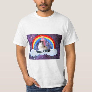 Spaß-Galaxie-Regenbogen-Prinzessin Skateboard T-Shirt