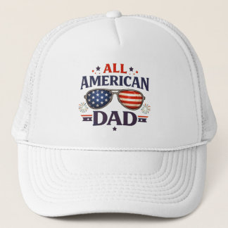 Spaß ganz amerikanischer Vater Juli Vierter Patrio Truckerkappe