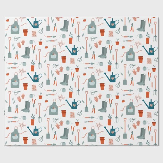 Spaß Gartenarbeit Geschenkpapier (Flach)