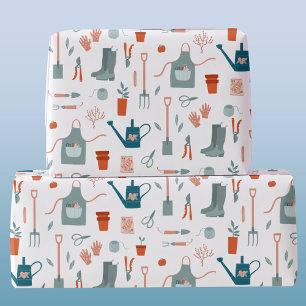 Spaß Gartenarbeit Geschenkpapier