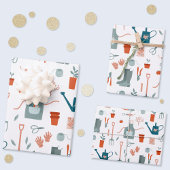 Spaß Gartenarbeit Geschenkpapier Set