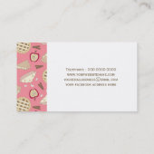 Spaß-Gebäck-Kochs-Geschäfts-Karten Visitenkarte (Rückseite)