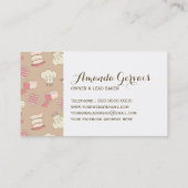 Spaß-Gebäck-Kochs-Geschäfts-Karten Visitenkarte (Rückseite)