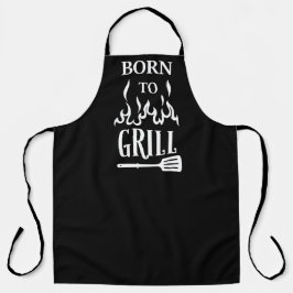 Spaß Geboren zu Grill Black Grill GRILLEN Schürze