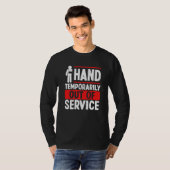 Spaß gebrochen Hand Überlebender Krieger T-Shirt (Vorne ganz)