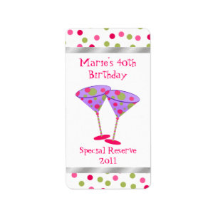 Spaß-Geburtstags-Zuhause gemachte Wein-Aufkleber Adressaufkleber