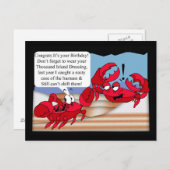 Spaß Geburtstagskarte mit zwei Krebsen Postkarte (Vorne/Hinten)