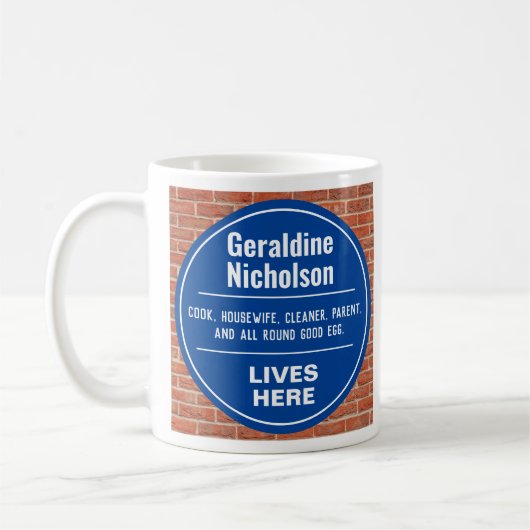 Spaß Gedenkstylle Wall Plaque Kaffee Tasse (Links)