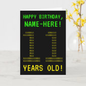 Spaß, Geeky, Nerdy "11 JAHRE ALT!" Geburtskarte Karte (Gelbe Blume)