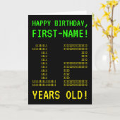 Spaß, Geeky, Nerdy "12 JAHRE ALT!" Geburtskarte Karte (Gelbe Blume)