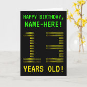 Spaß, Geeky, Nerdy "13 JAHRE ALT!" Karte (Gelbe Blume)