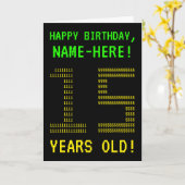 Spaß, Geeky, Nerdy "15 JAHRE ALT!" Geburtskarte Karte (Gelbe Blume)