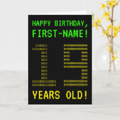 Spaß, Geeky, Nerdy "19 JAHRE ALT!" Karte (Gelbe Blume)