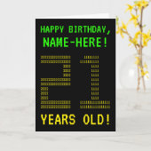 Spaß, Geeky, Nerdy "21 JAHRE ALT!" Geburtskarte Karte (Gelbe Blume)