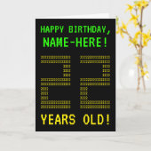 Spaß, Geeky, Nerdy "22 JAHRE ALT!" Geburtskarte Karte (Gelbe Blume)