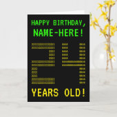 Spaß, Geeky, Nerdy "24 JAHRE ALT!" Geburtskarte Karte (Gelbe Blume)