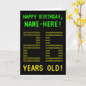 Spaß, Geeky, Nerdy "26 JAHRE ALT!" Karte (Gelbe Blume)