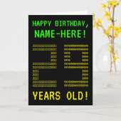 Spaß, Geeky, Nerdy "29 JAHRE ALT!" Geburtskarte Karte (Gelbe Blume)