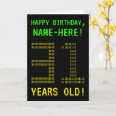 Spaß, Geeky, Nerdy "31 JAHRE ALT!" Geburtskarte Karte (Gelbe Blume)