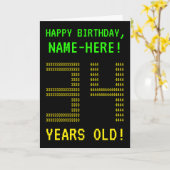 Spaß, Geeky, Nerdy "34 JAHRE ALT!" Geburtskarte Karte (Gelbe Blume)