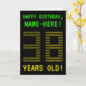 Spaß, Geeky, Nerdy "38 JAHRE ALT!" Geburtskarte Karte (Gelbe Blume)