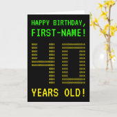 Spaß, Geeky, Nerdy "40 JAHRE ALT!" Geburtskarte Karte (Gelbe Blume)