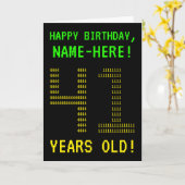 Spaß, Geeky, Nerdy "41 JAHRE ALT!" Geburtskarte Karte (Gelbe Blume)