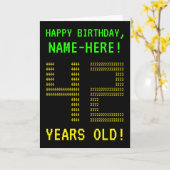 Spaß, Geeky, Nerdy "42 JAHRE ALT!" Geburtskarte Karte (Gelbe Blume)