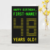 Spaß, Geeky, Nerdy "48 JAHRE ALT!" Geburtskarte Karte (Gelbe Blume)