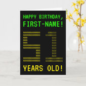 Spaß, Geeky, Nerdy "51 JAHRE ALT!" Geburtskarte Karte (Gelbe Blume)