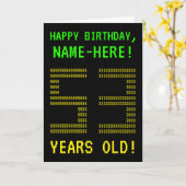 Spaß, Geeky, Nerdy "53 JAHRE ALT!" Geburtskarte Karte (Gelbe Blume)