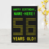 Spaß, Geeky, Nerdy "56 JAHRE ALT!" Karte (Gelbe Blume)