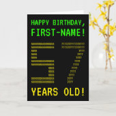 Spaß, Geeky, Nerdy "57 JAHRE ALT!" Geburtskarte Karte (Gelbe Blume)