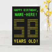 Spaß, Geeky, Nerdy "58 JAHRE ALT!" Geburtskarte Karte (Gelbe Blume)