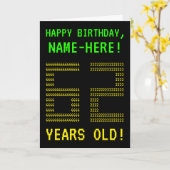 Spaß, Geeky, Nerdy "62 JAHRE ALT!" Geburtskarte Karte (Gelbe Blume)