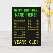 Spaß, Geeky, Nerdy "64 JAHRE ALT!" Karte (Gelbe Blume)