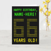 Spaß, Geeky, Nerdy "66 JAHRE ALT!" Karte (Gelbe Blume)