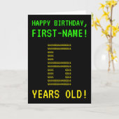 Spaß, Geeky, Nerdy "6 JAHRE ALT!" Geburtskarte Karte (Gelbe Blume)