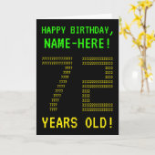 Spaß, Geeky, Nerdy "72 JAHRE ALT!" Geburtskarte Karte (Gelbe Blume)